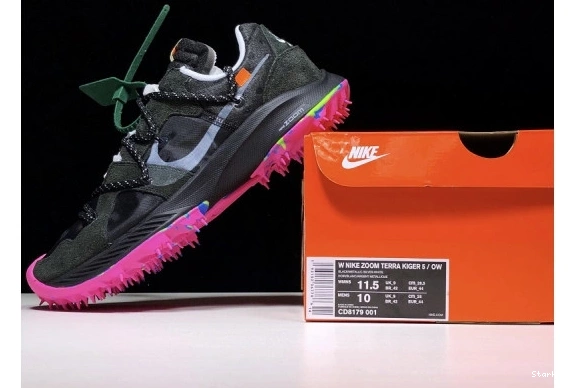 CD8179-001 x O-W Nike 5 Zoom Kiger Terra Black 0721